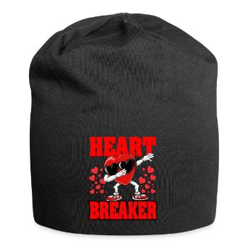 Dabbing Heart Breaker Lustige Herren Kinder Jungen - Jersey-Beanie - Schwarz - Vorne