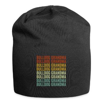 Bulldogge Großmutter Bulldoggenliebhaberin Großmut - Jersey-Beanie - Schwarz - Vorne