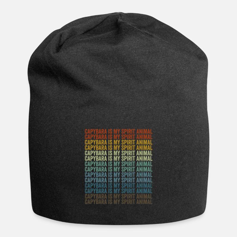 Capybara ist mein Geisttier Capybara - Jersey-Beanie - Schwarz