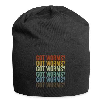 Do you have worms? Vermiculture Worm Farmer Worm Fa - Jersey Beanie - black - Front