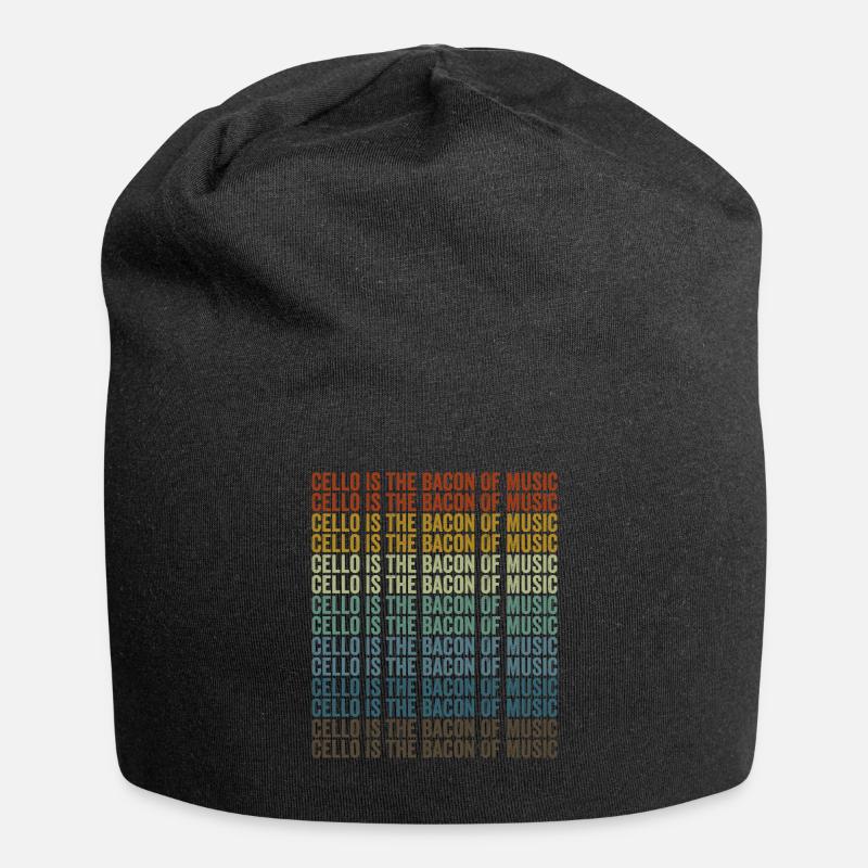Cello ist der Speck der Musik Cellospieler Speck - Jersey-Beanie - Schwarz