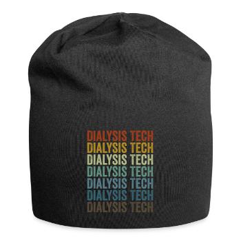 Dialyse-Techniker Dialyse-Techniker Leopard Print - Jersey-Beanie - Schwarz - Vorne