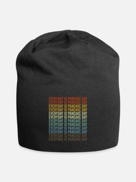 Jeder Tag ist Pfannkuchentag Pfannkuchen Pfannkuch - Jersey-Beanie - Schwarz