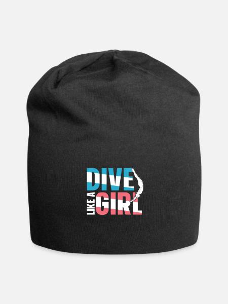 Diving Diver Girls - Jersey Beanie - black