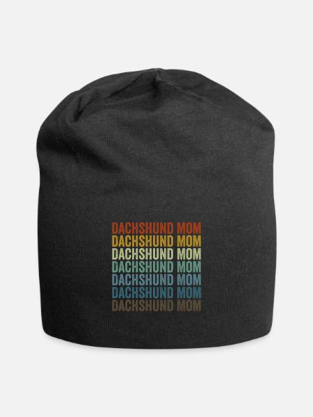 Dackel Mama Sonnenblume Dackel Mama Hundeliebhaber - Jersey-Beanie - Schwarz