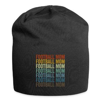 Fußball Mama Fußballspieler Mama - Jersey-Beanie - Schwarz - Vorne