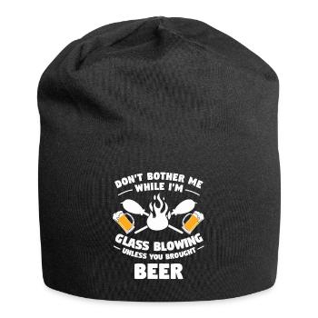 Glasblasen, Aronist, Glasblower, Glasgebläse - Jersey-Beanie - Schwarz - Vorne