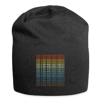 Nur ein Junge, der den Axolotl liebt Axolotl - Jersey-Beanie - Schwarz - Vorne