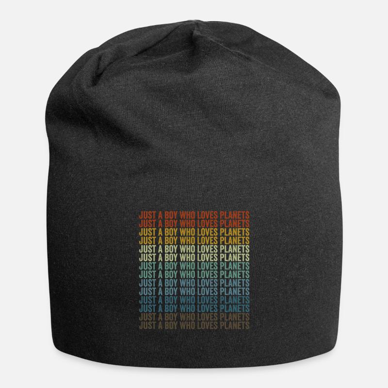 Juste un garçon qui aime le système solaire des planètes - Bonnet en jersey - noir