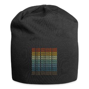 Just A Girl With Healing Hands Massage Therapeutin - Jersey-Beanie - Schwarz - Vorne