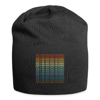 Nur ein Junge, der Vulkane liebt Vulkane - Jersey-Beanie - Schwarz - Vorne