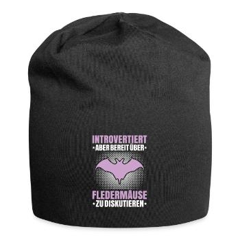 Fledermaus Fledermäuse Bat Bats Fledertier - Jersey-Beanie - Schwarz - Vorne