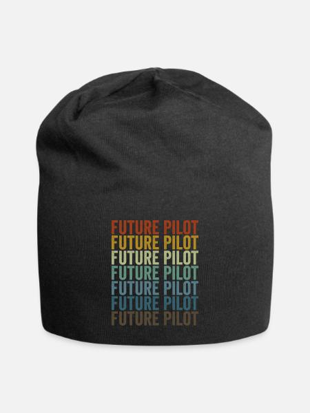 Futur pilote d’avion Pilote Aviation - Bonnet en jersey - noir