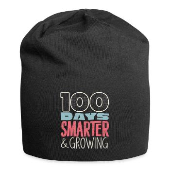 100 days school, 100 days smarter, school - Jersey Beanie - black - Front