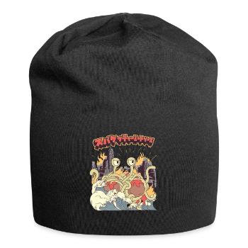Fliegendes Spaghettimonster Kaiju Pastafari - Jersey-Beanie - Schwarz - Vorne