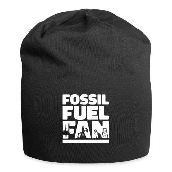 Ölfeld Bohrinsel Fossil - Jersey-Beanie - Schwarz - Vorne