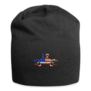 Flying Spaghetti Monster USA Flag US Pastafar - Jersey Beanie - black - Front