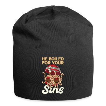 Fliegendes Spaghettimonster FSM - Jersey-Beanie - Schwarz - Vorne