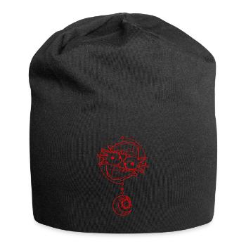 Bohemian Aesthetic Kawaii Axolotl Ying Yang - Jersey Beanie - black - Front