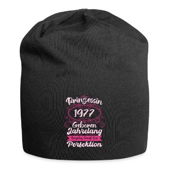 Prinzessin seit 1977 Geburtstag 1977 - Jersey-Beanie - Schwarz - Vorne