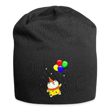 Clowncore Aesthetic Kawaii Frog Party Clown - Jersey Beanie - black - Front