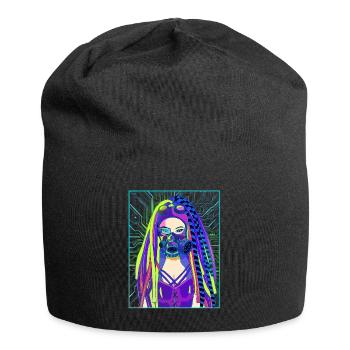 Cyber Esthétique Anime Girl Cyber Goth - Bonnet en jersey - noir - Devant