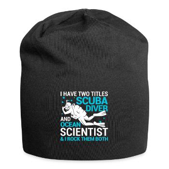 Funny Marine Biologist Marine Biology - Jersey Beanie - black - Front