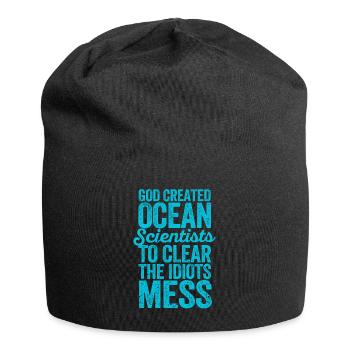 Funny Marine Biologist Marine Biology - Jersey Beanie - black - Front