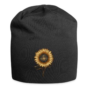 Boujee Aesthetic Sunflower Bougie - Jersey-Beanie - Schwarz - Vorne