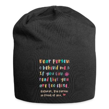 Liebe Person hinter mir - Jersey-Beanie - Schwarz - Vorne