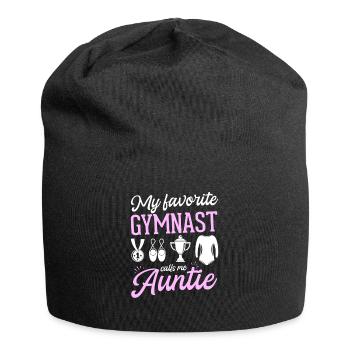 Ma gymnaste préférée m’appelle Tante Gymnastique - Bonnet en jersey - noir - Devant