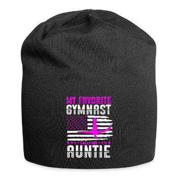 Ma gymnaste préférée m’appelle Tante Gymnastique - Bonnet en jersey - noir - Devant