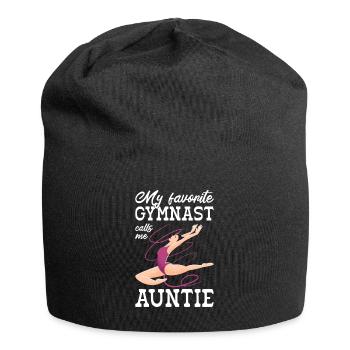 Ma gymnaste préférée m’appelle Tante Gymnastique - Bonnet en jersey - noir - Devant