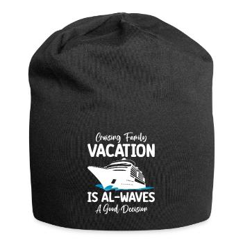 Fun Cruise Family Holiday Cruise Ship - Jersey Beanie - black - Front