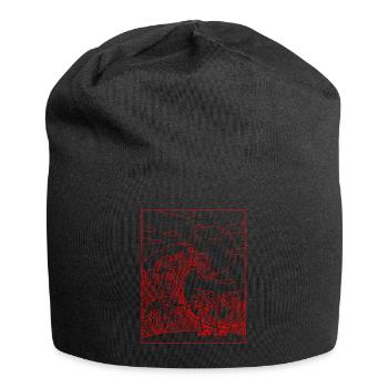 Coconut Girl Aesthetic Summer Beach Kanagawa Wave - Jersey-Beanie - Schwarz - Vorne