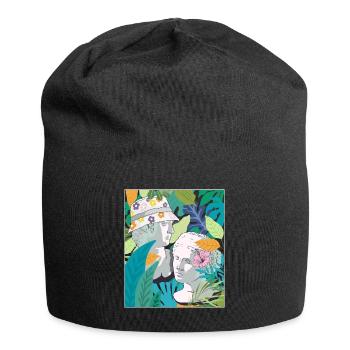 Coconut Girl Aesthetic Greek Statue - Jersey-Beanie - Schwarz - Vorne