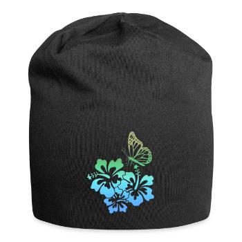 Coconut Girl Aesthetic Hibiscus Butterfly - Jersey-Beanie - Schwarz - Vorne