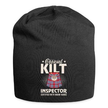 Kilt écossais disant jupe écossaise Écosse - Bonnet en jersey - noir - Devant