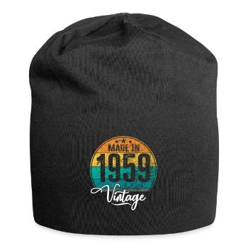 Millésime Fabriqué en 1959 Année de naissance 1959 Anniversaire - Bonnet en jersey - noir - Devant