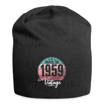 Millésime Fabriqué en 1959 Année de naissance 1959 Anniversaire - Bonnet en jersey - noir - Devant