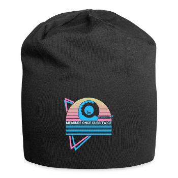 Funny Carpenter Retro Carpentry - Jersey Beanie - black - Front