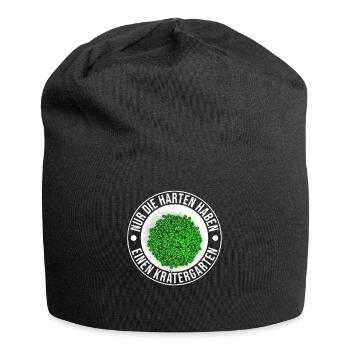 Die Harten Haben Kräutergarten Gartenarbeit - Jersey-Beanie - Schwarz - Vorne