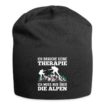 Brauche Keine Therapie Alpen Alpenüberquerung - Jersey-Beanie - Schwarz - Vorne