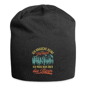 Brauche Keine Therapie Alpen Alpenüberquerung - Jersey-Beanie - Schwarz - Vorne
