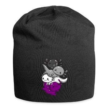 Subtil Asexual Kawaii Axolotl Pride Flag - Bonnet en jersey - noir - Devant