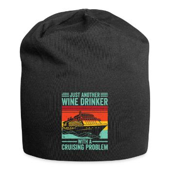 Lustige Kreuzfahrt Retro - Jersey-Beanie - Schwarz - Vorne