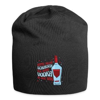 Vodka Wodka Witzig Wodka - Jersey-Beanie - Schwarz - Vorne
