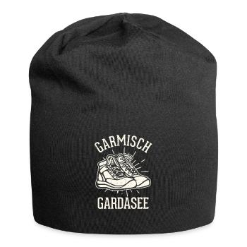 Alpenüberquerung Garmisch Gardasee - Jersey-Beanie - Schwarz - Vorne