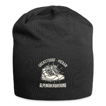 Crossing the Alps Oberstdorf Merano E5 long-distance hiking trail - Jersey Beanie - black - Front