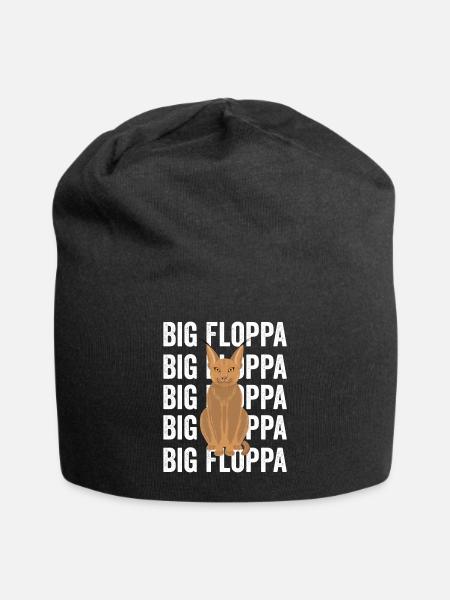 Big Floppa Caracal Cat Meme - Bonnet en jersey - noir